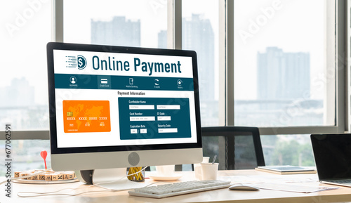 Online payment platform for modish money transfer on the internet netowrk © Summit Art Creations