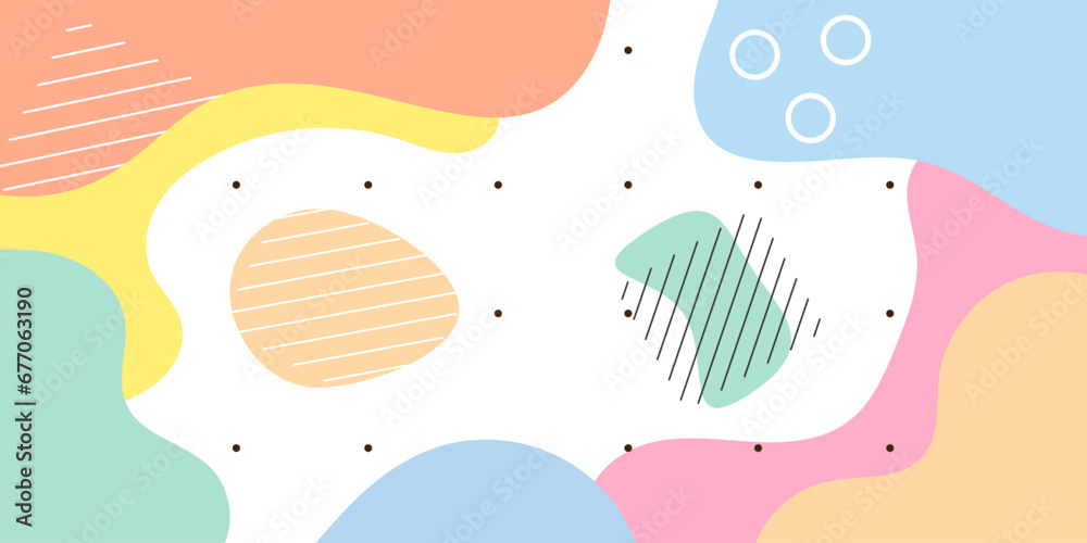 Vector color paint splash shape art background with wave pattern and organic style, Color wave template and presentation design