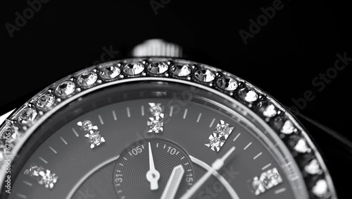 Beautiful wrist watch in a macro shot.