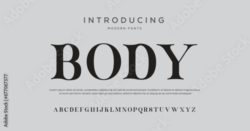 BODY modern urban alphabet fonts. Typography sport, technology, fashion, digital, future creative logo font. vector illustration