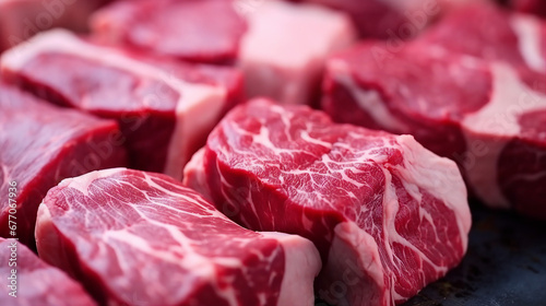 Marbled Beef Close-Up: Culinary Art Background for Gourmet Creations
