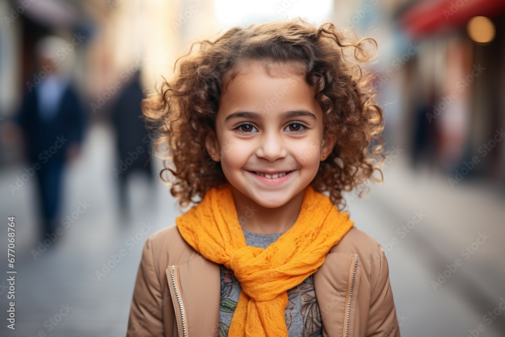 an arab girl kid smile at camera an arab girl kid smile at camera