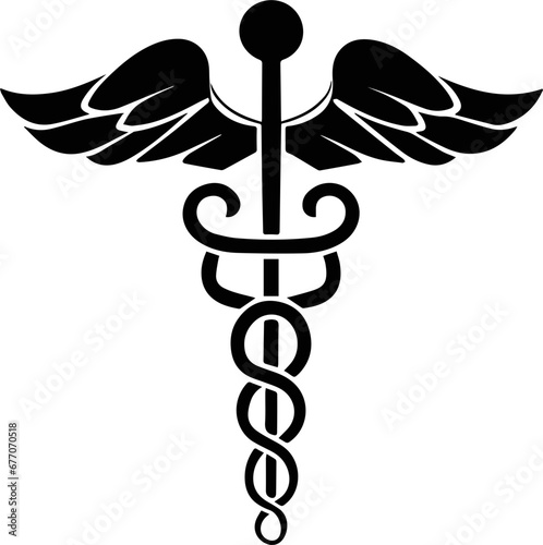 Caduceus svg silhouette icon