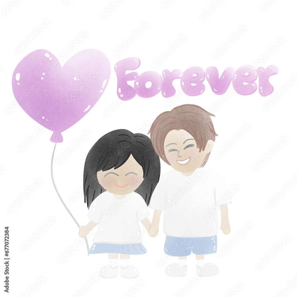 A man and woman are lovers. Love each other with your heart A man and woman are lovers. Love each other with your heart