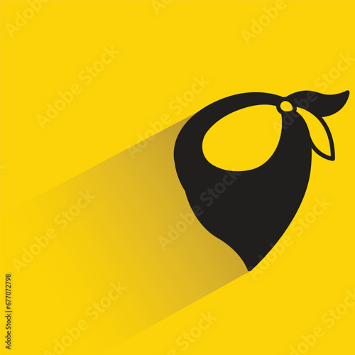 bandana with shadow on yellow background