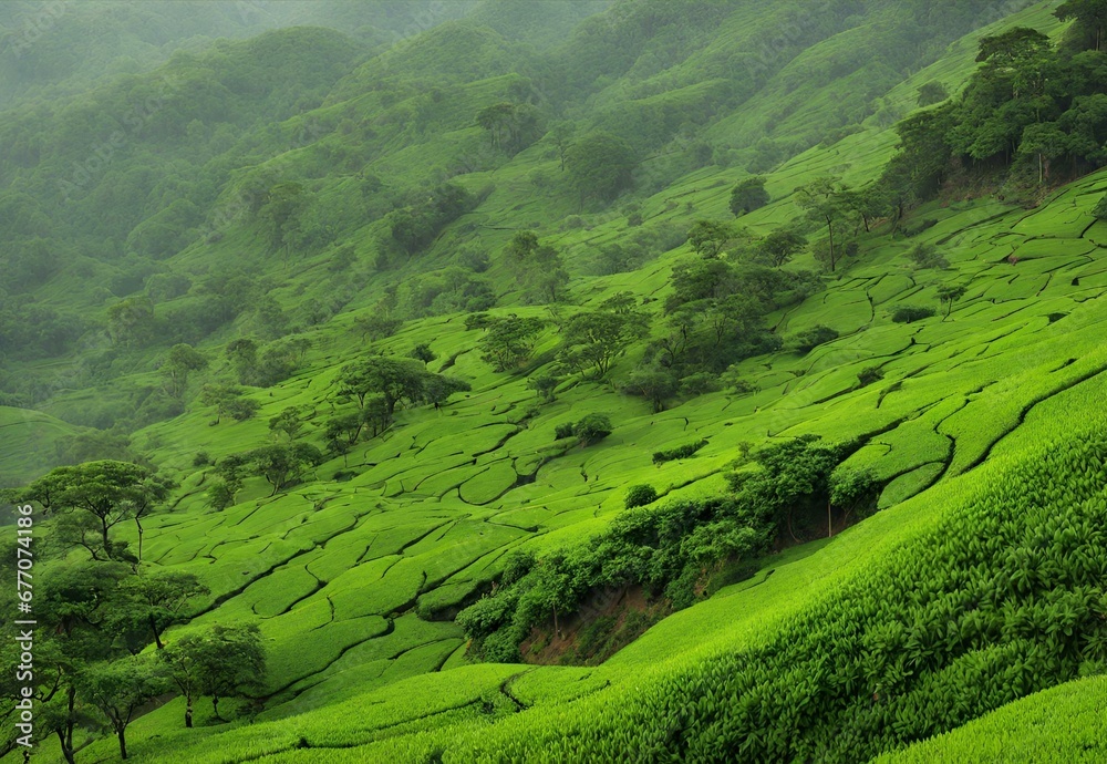 Fototapeta premium Lush Legacy: India's Western Ghats Biodiversity.