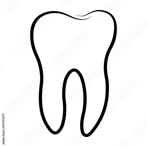 Molar teeth, dental clinic logo, wisdom tooth outlines template