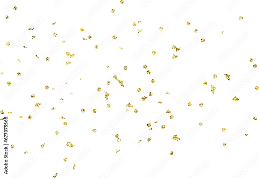 Golden decorative confetti