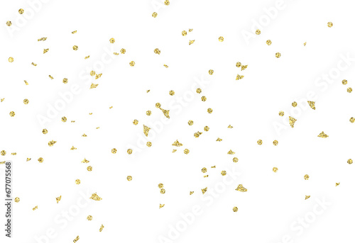 Golden decorative confetti