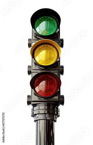 Traffic light isolated on transparent background PNG