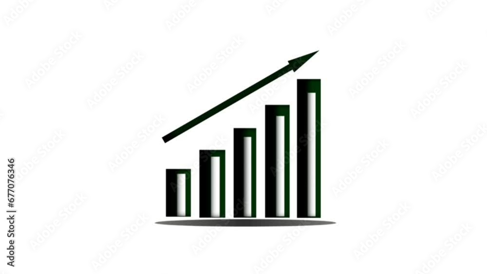 Graphs with increased report strengthening the diagram towards a positive trend progress diagram. Graphic illustration animation Graphs with increased report strengthening the diagram towards a positive trend progress diagram. Graphic illustration animation