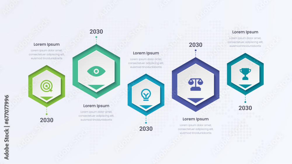 Infographic design template with 5 steps Infographic design template with 5 steps