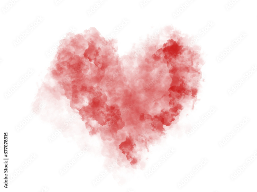 Heart-shaped white clouds on a transparent background, used for various graphic elements.
