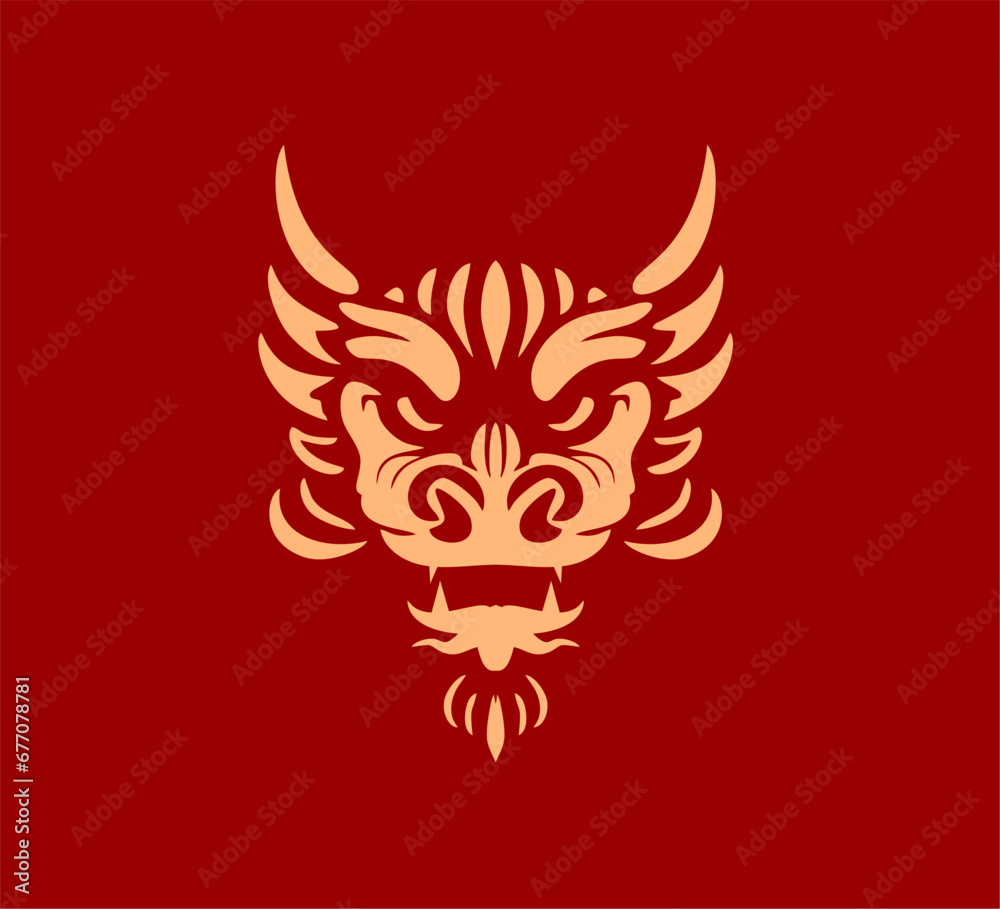 chinese new year dragon icon vector