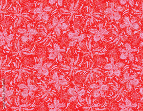 Beautiful Bohemian chic seamless pattern Hand drawn Floral and Botanical pattern