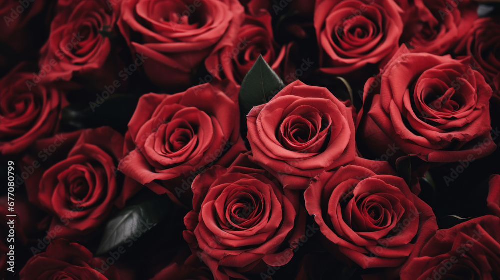 Close up of a bunch of red roses Close up of a bunch of red roses