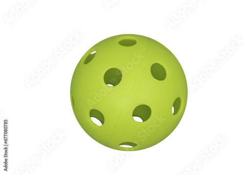 Close up of pickleball ball on transparent background PNG