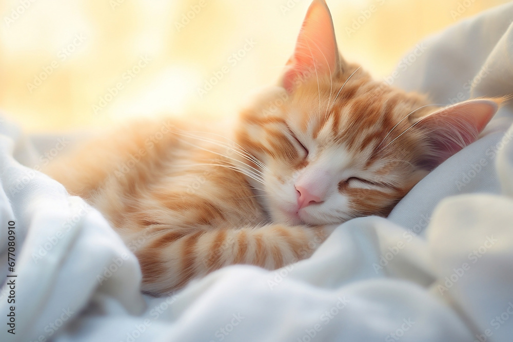 Domestic feline adorable cat young animal cute pet kitty fluffy kitten