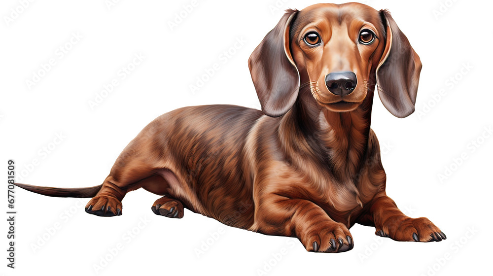 Dachshund with a playful stance AI generative	