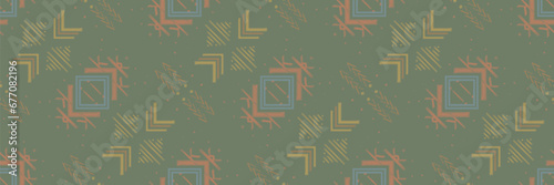 American ethnic native pattern.Traditional Navajo,Aztec,Apache,Southwest and Mexican style fabric pattern.Abstract vector motifs pattern.Design for fabric,clothing,blanket,carpet,woven,wrap,decoration