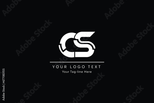 Alphabet CS or SC illustration monogram vector logo template