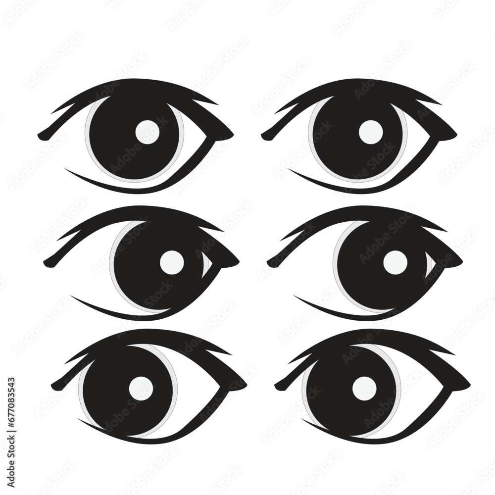 cartoon animated eye symbol. Eyes avatar for emoji design Stock Vector ...