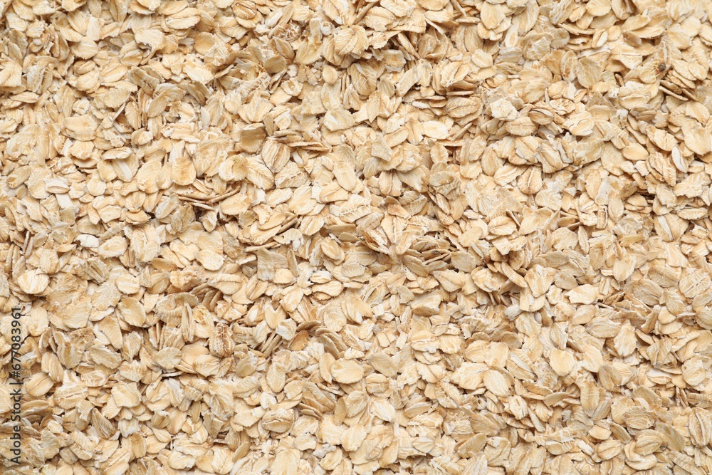 Top view of rolled oats as background Top view of rolled oats as background