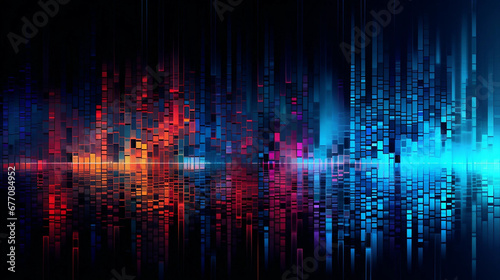 Color Spectrum Pixel Art Background