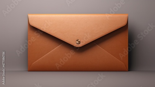 3D depiction of an isolated A-series international paper size envelope with specified measurements. photo