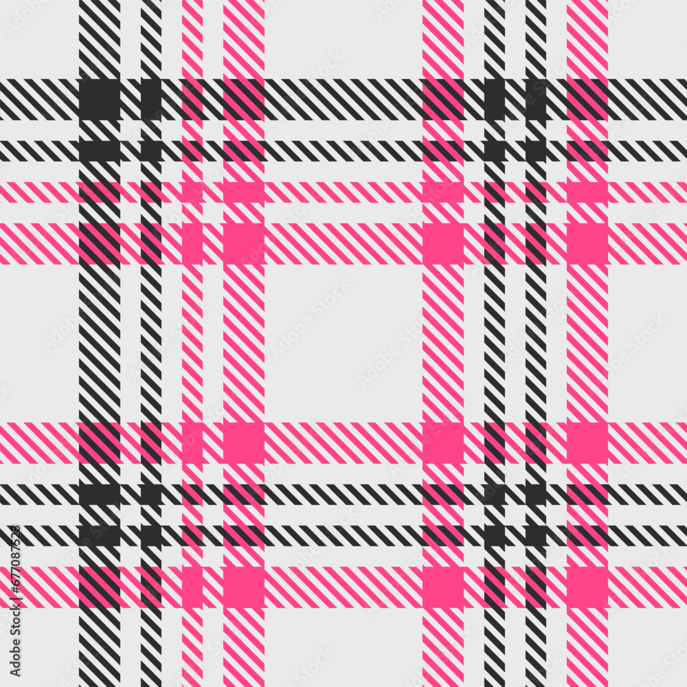 White Black Pink Tartan Plaid Pattern Seamless. Check fabric texture for flannel shirt, skirt, blanket
White Black Pink Tartan Plaid Pattern Seamless. Check fabric texture for flannel shirt, skirt, blanket