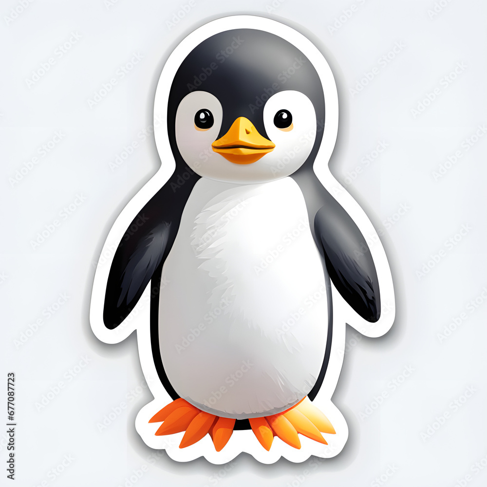 Fototapeta premium Frohe Pinguin-Parade Aufkleber