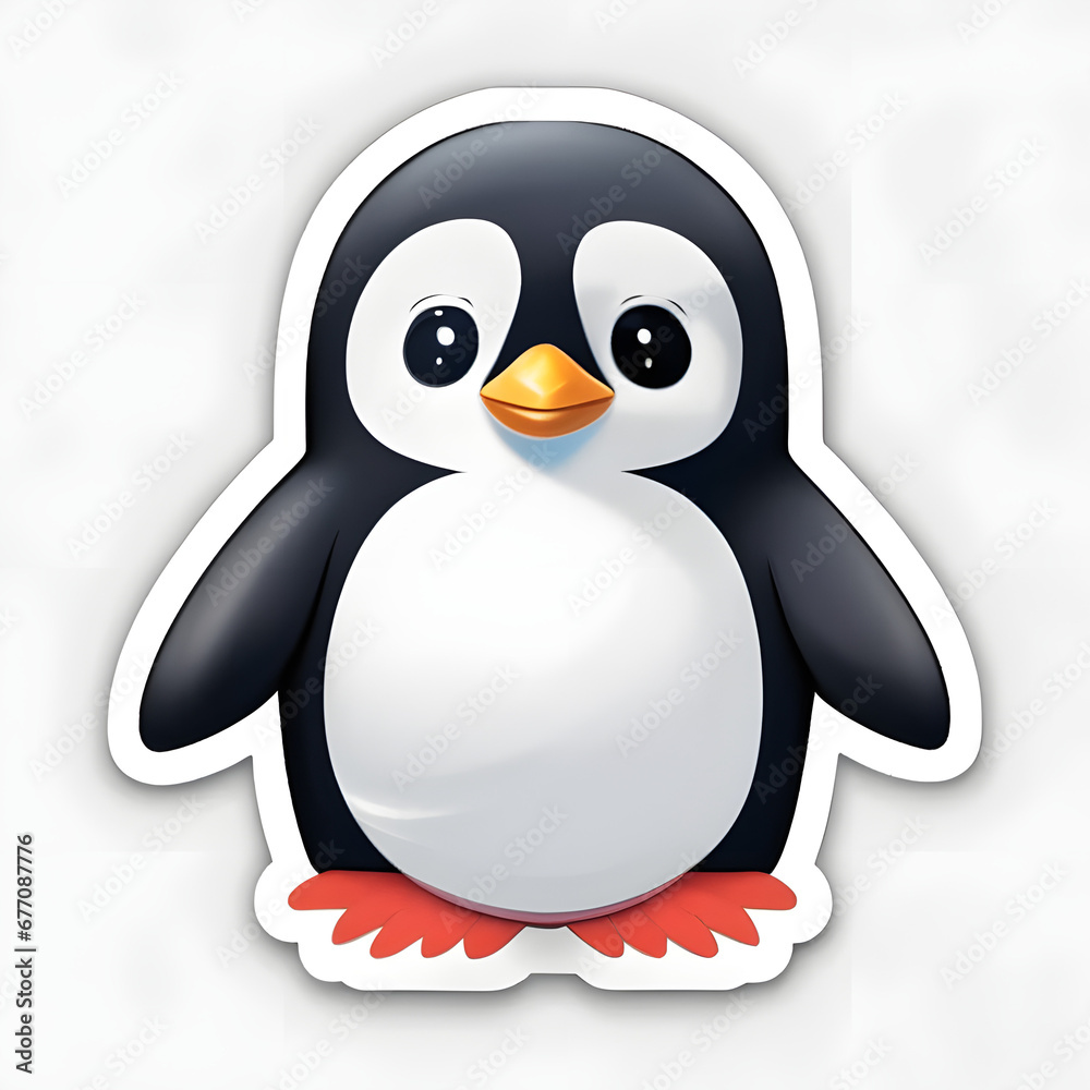 Obraz premium Frohe Pinguin-Parade Aufkleber