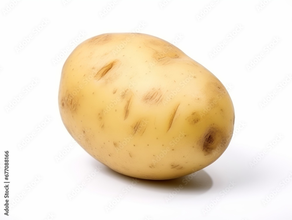 a potato on a white background a potato on a white background