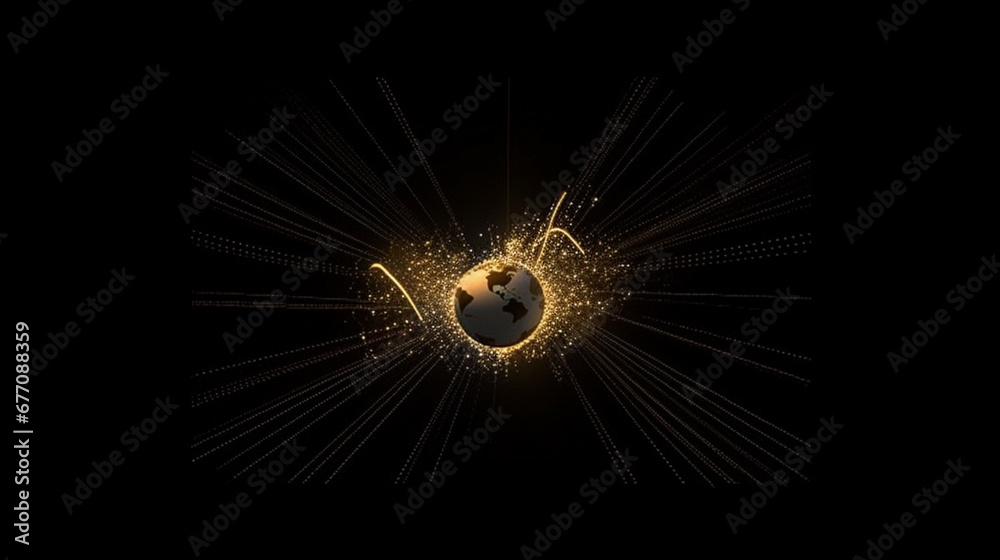 Obraz premium Information Cloud series. Background composition of connected abstract elements