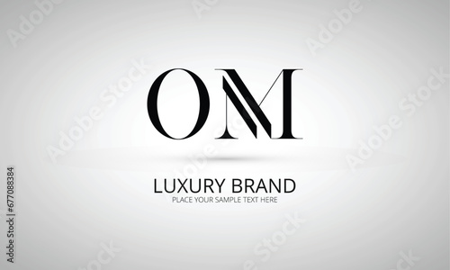 OM O om initial logo | initial based abstract modern minimal creative logo, vector template image. luxury logotype logo, real estate homie logo. typography logo. initials logo
