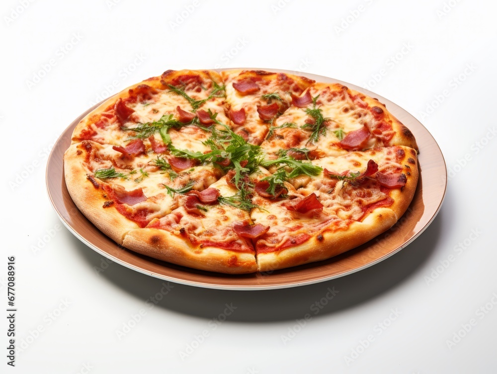 Pizza on plate