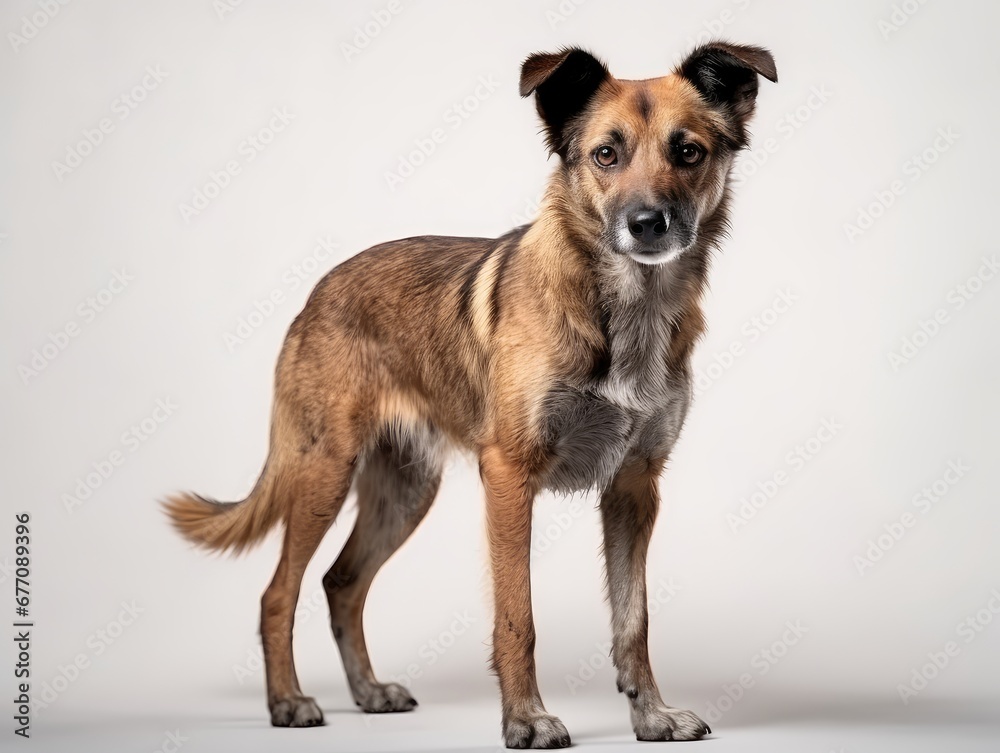 Obraz premium a dog standing on a white background