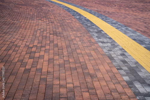 Paving slabs, road surface texture.
