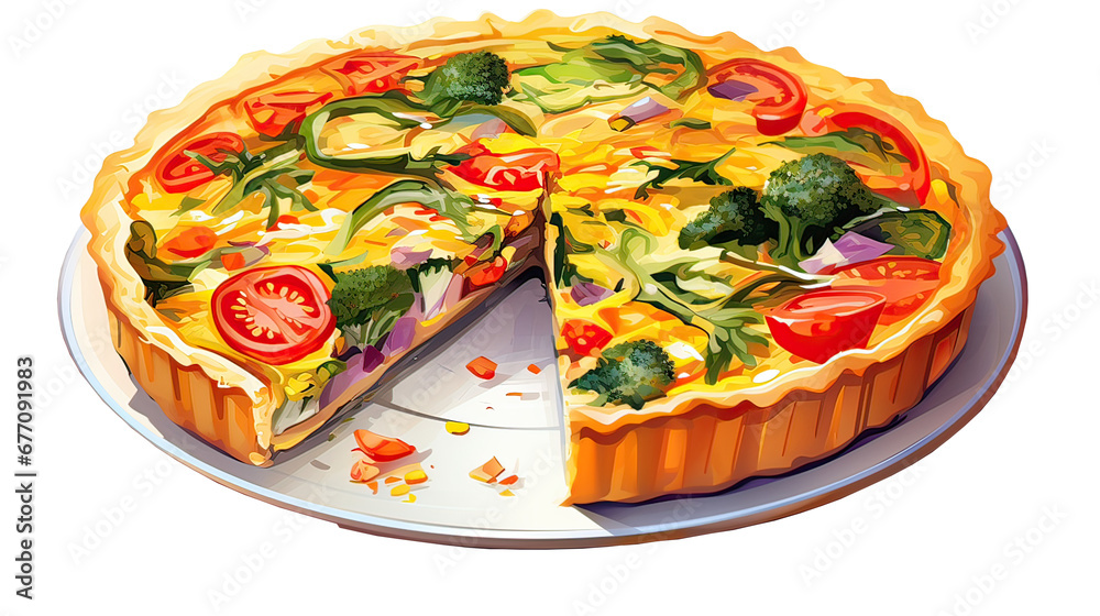 Savory quiche AI generative Savory quiche AI generative