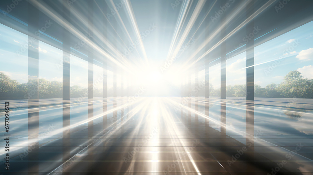 A symbolic fantasy tunnel with light at the end A symbolic fantasy tunnel with light at the end