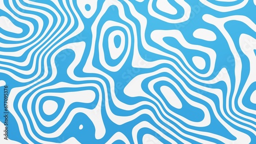 3d render blue White shine wave 4k Hypnotic psychedelic zebra texture. Retro deformation y2k magic wallpaper background.