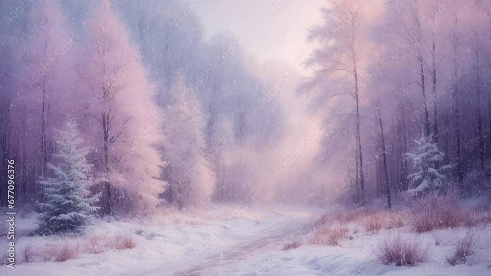 Misty morning in the forest