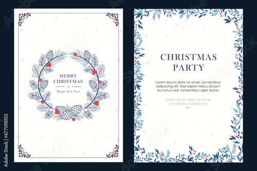 Christmas and New Year 2024 greeting cards set. Modern vector illustration concepts for greeting card, website and mobile website banner, party invitation card, posters, social media banners.