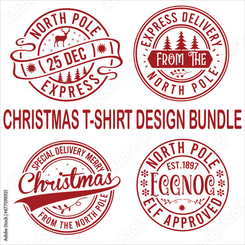 Christmas t-shirt design bundle