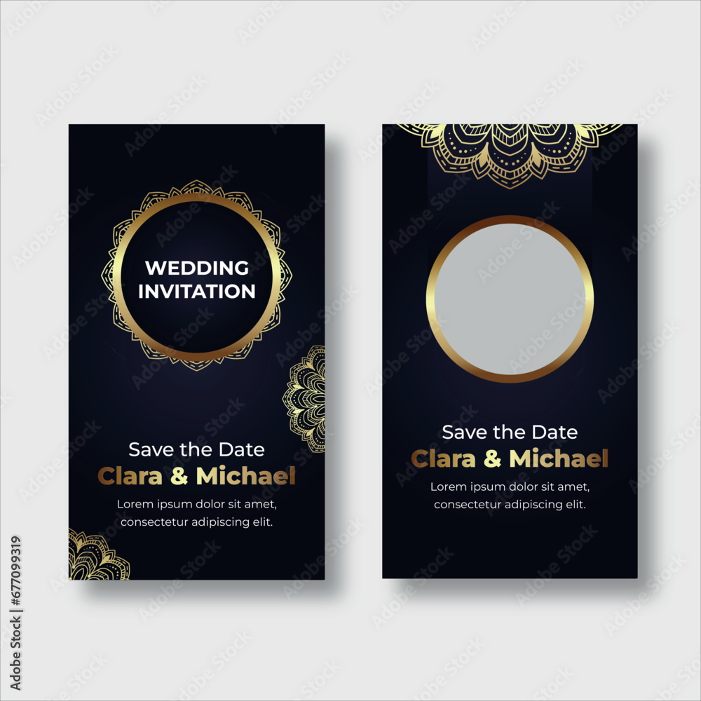 Luxury Business Card Design Template With Luxury Ornamental Mandala Arabesque Background Luxury Business Card Design Template With Luxury Ornamental Mandala Arabesque Background