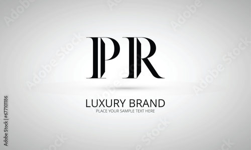 PR P pr initial logo | initial based abstract modern minimal creative logo, vector template image. luxury logotype logo, real estate homie logo. typography logo. initials logo