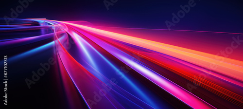 Neon Light Trails and Speed Tracks