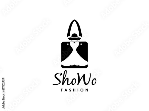 Women's shopping bag logo for shopping for clothes