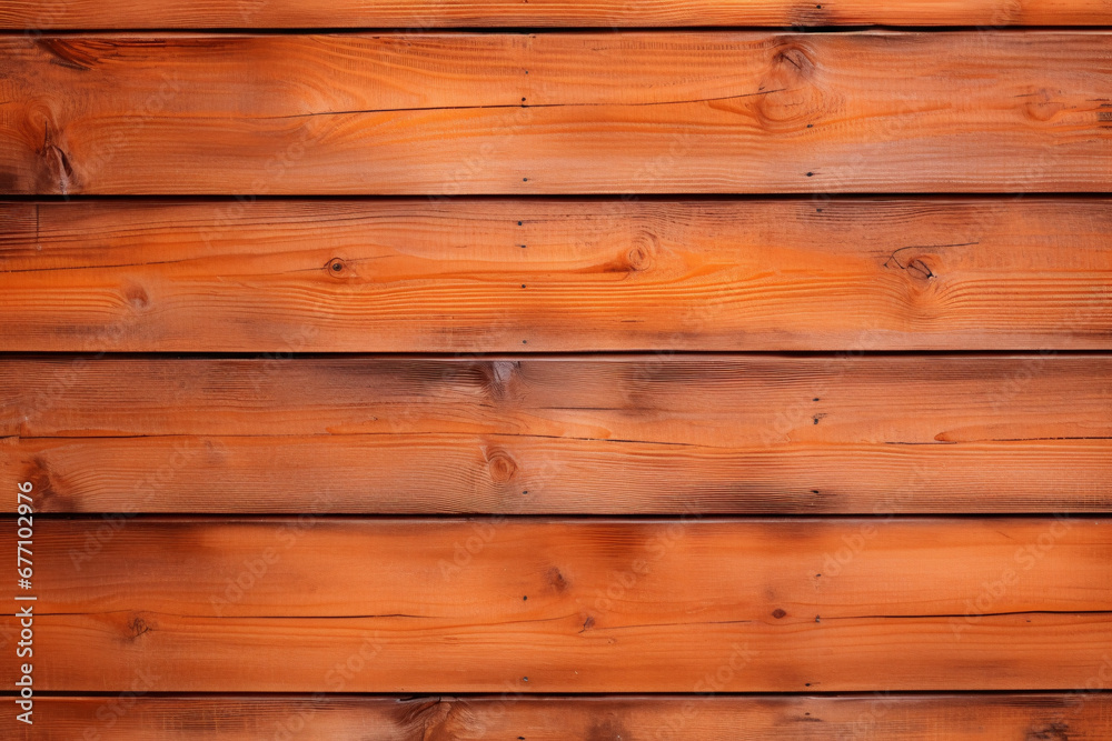 Fototapeta premium Orange wooden planks background image.
