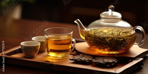 Tea and Other Beverages Traditional Chinese tea is a common beverage.